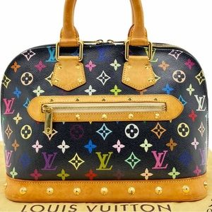 Louis Vuitton Alma Murakami Multicolor Monogram leather Shoulder …